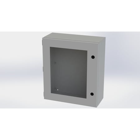 Saginaw Control & Engineering 1/4 Turn Latch Electrical Enclosures, 16 in H, 6 in D, 14 in W, NEMA 3R, 4, 12, 13, Carbon Steel SCE-1614ELJW
